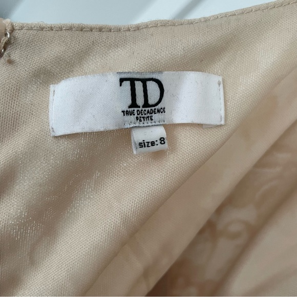 True Decadence champagne backless prom dress - Picture 7 of 7